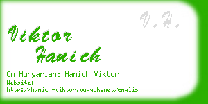 viktor hanich business card